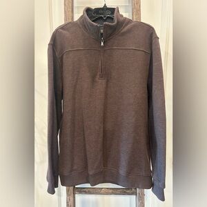 Arrow Men's Chocolate Brown Zip-Up Sweater size L